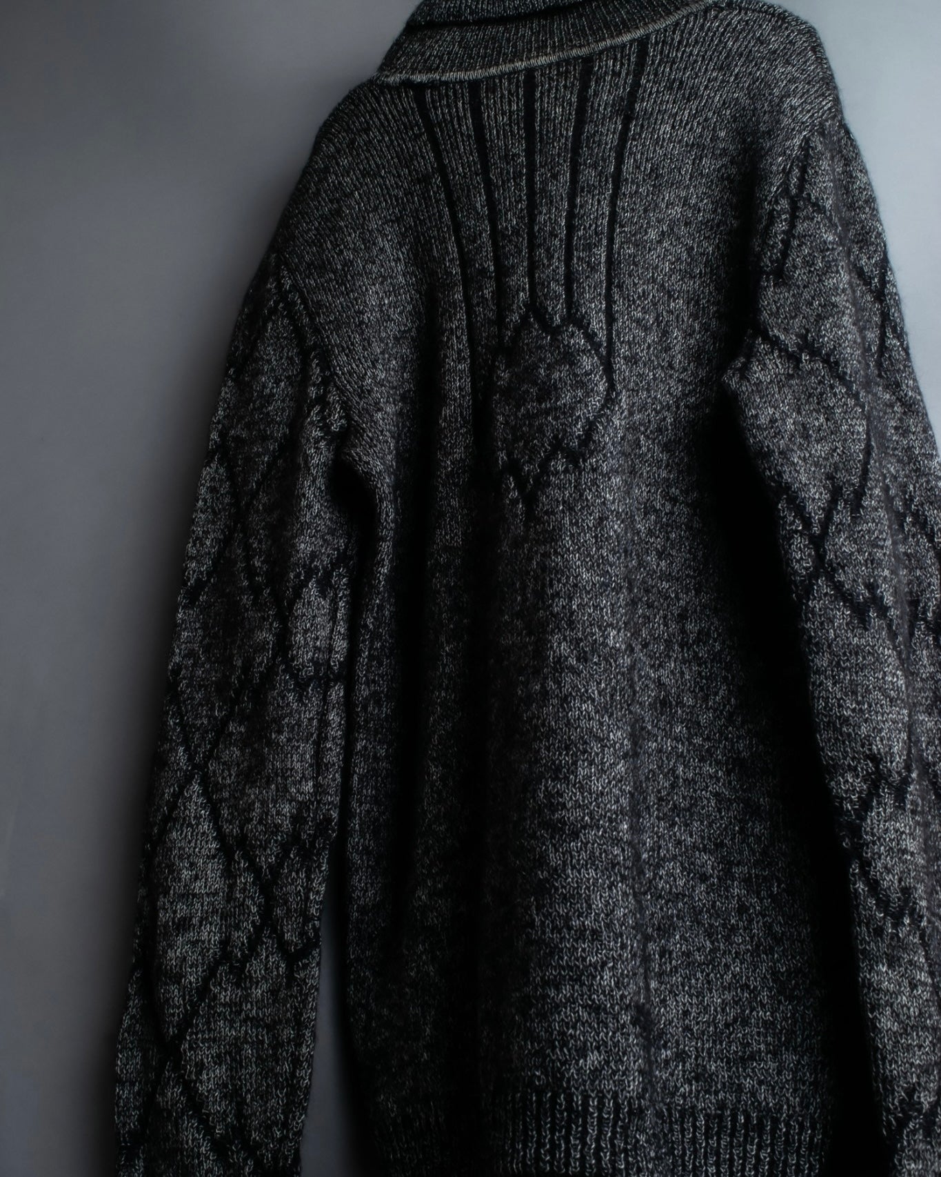 "VERSUS" Mohair blend lana wool high neck design knit