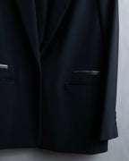 "Alexander wang"Leather piping tailored jacket with back fastening design