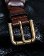 D&G Dark Brown Leather Bangle