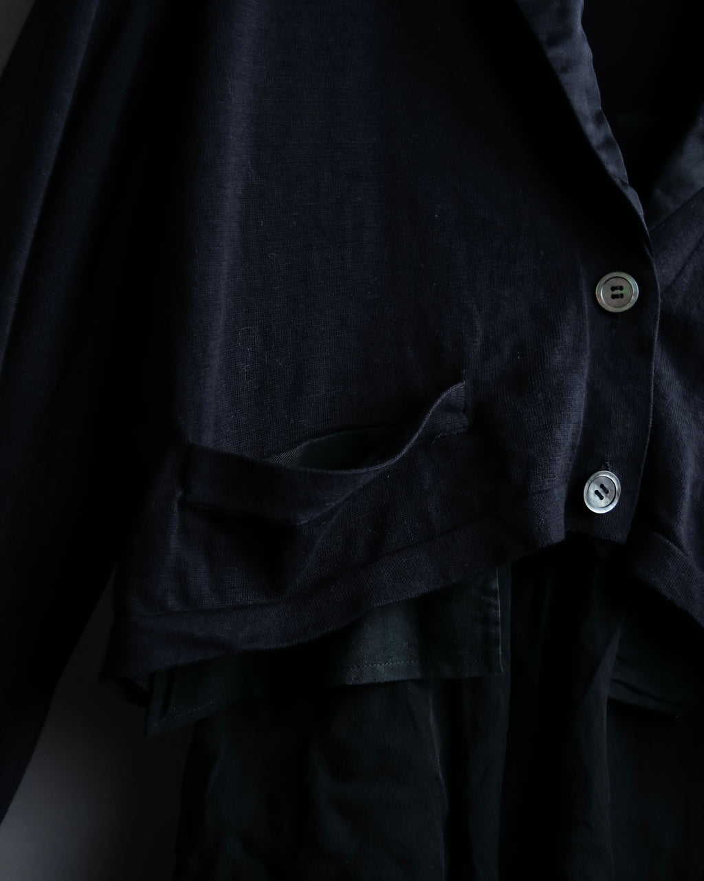 "sacai" Sheer corset layered cardigan jacket