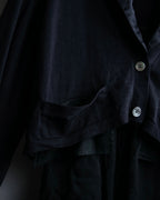 "sacai" Sheer corset layered cardigan jacket