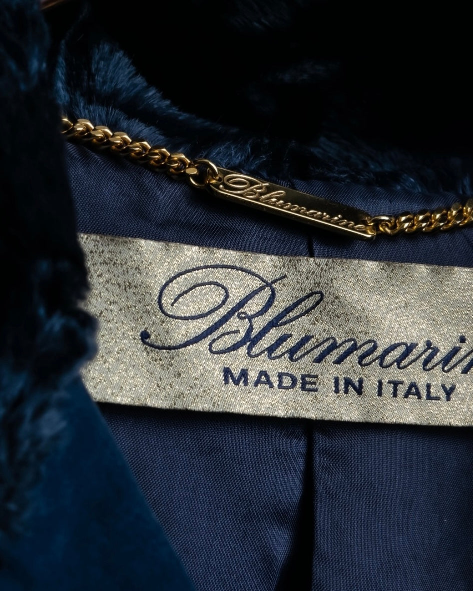 "BLUMARINE" fur combination riders jacket