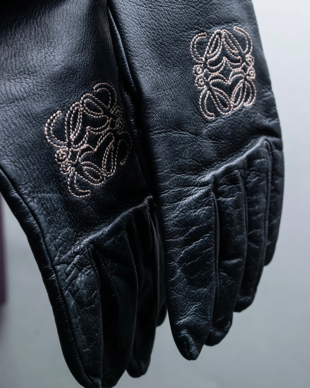 "LOEWE" embroidered leather gloves