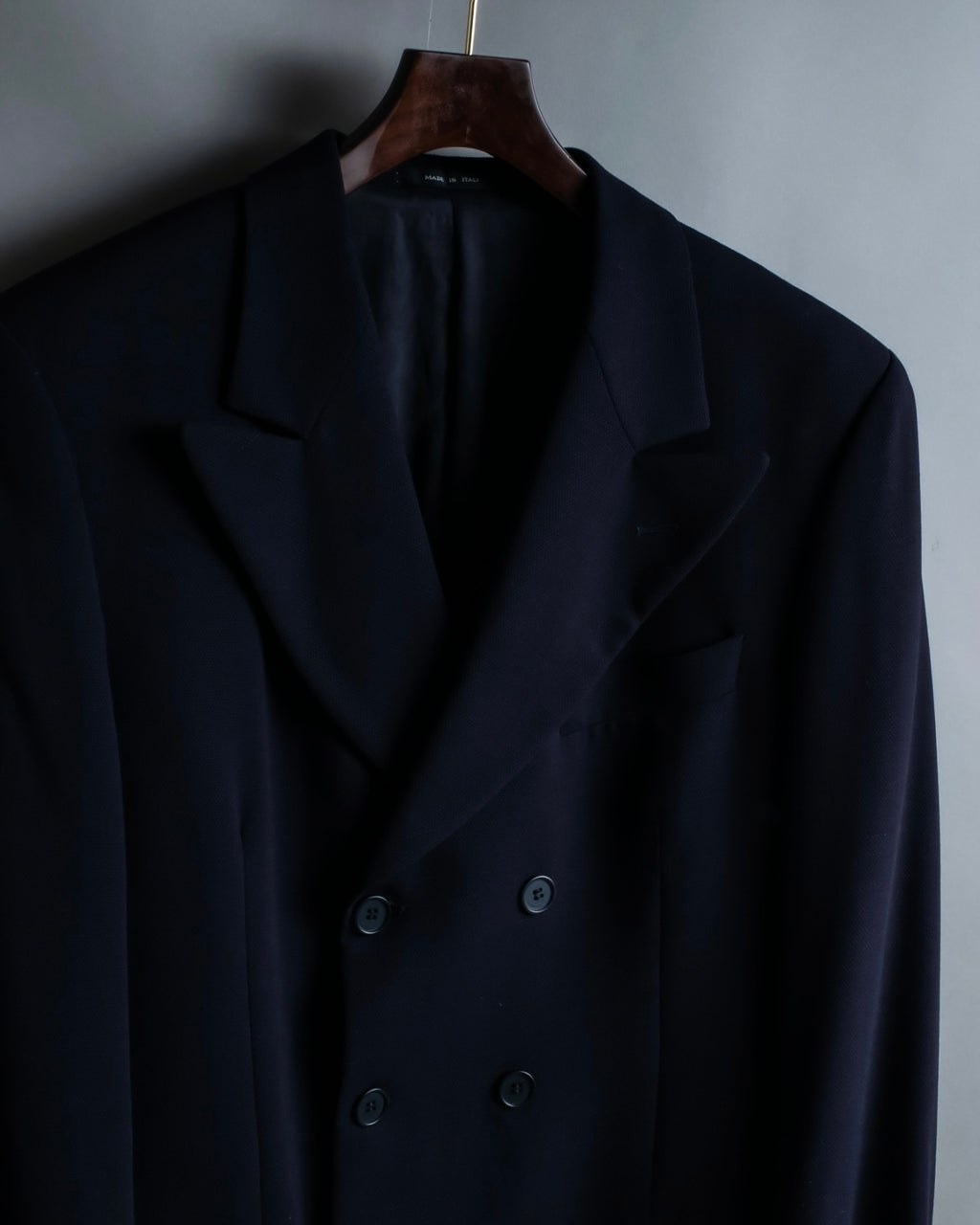 "EMPORIO ARMANI" Double-breasted long tailored jacket