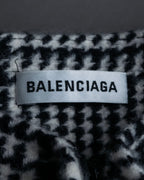“BALENCIAGA  18AW” Virgin wool  plaid wrapped skirt