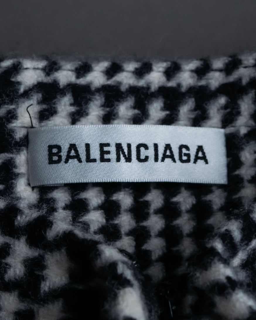 “BALENCIAGA  18AW” Virgin wool  plaid wrapped skirt
