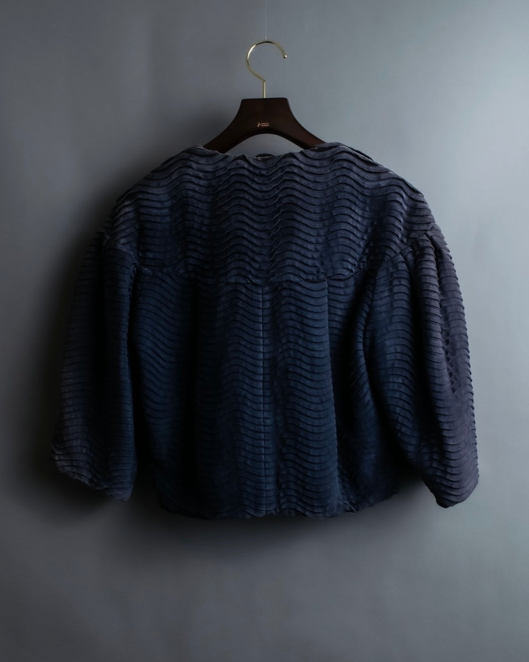 "GIORGIO ARMANI" Silk gill processing double zip spring short jacket