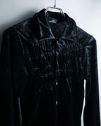 "tricot COMME des GARCONS" Mad velour avant-garde gathered shirt