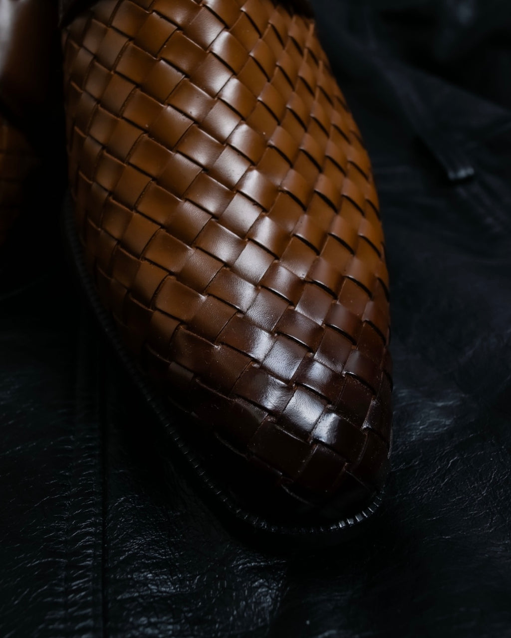 “MODELLO” gradation color intrecciato designed dress shoes