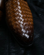 “MODELLO” gradation color intrecciato designed dress shoes