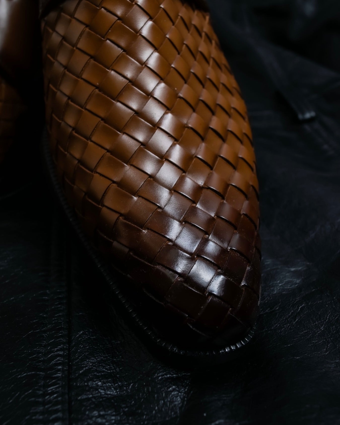 “MODELLO” gradation color intrecciato designed dress shoes