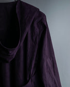 "80s Yves Saint Lauren" Oversized hooded spring coat