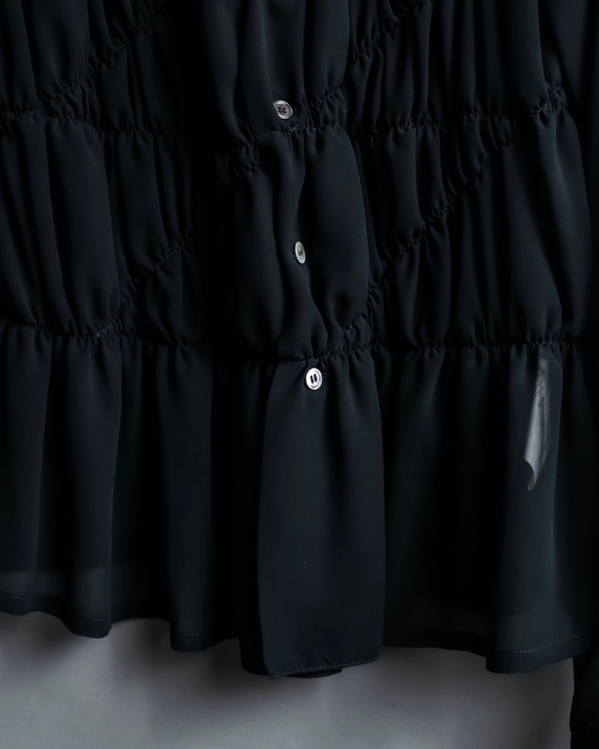 "COMME des GARÇONS" ruched sheer shirt