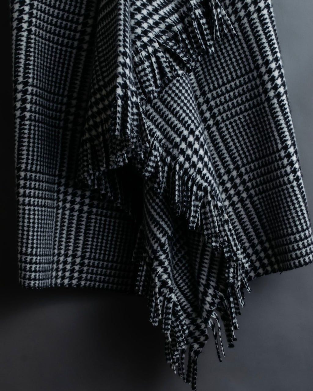 “BALENCIAGA  18AW” Virgin wool  plaid wrapped skirt