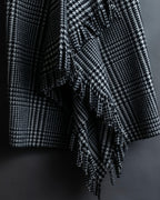 “BALENCIAGA  18AW” Virgin wool  plaid wrapped skirt