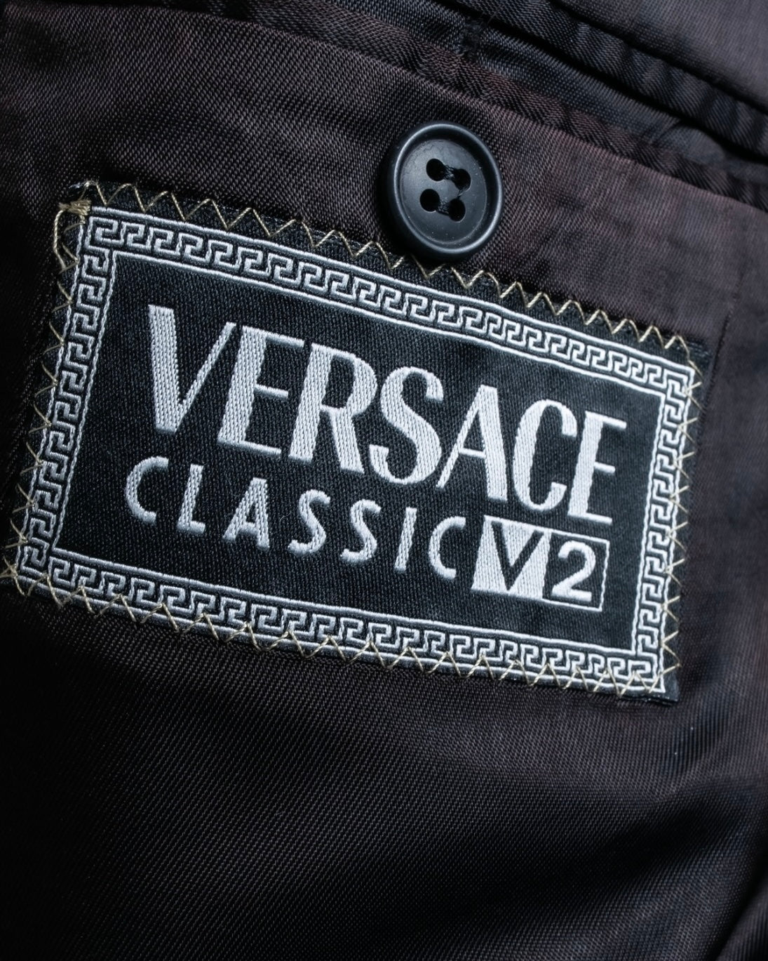 "VERSACE classic" power shoulder stripe tailored jacket setup