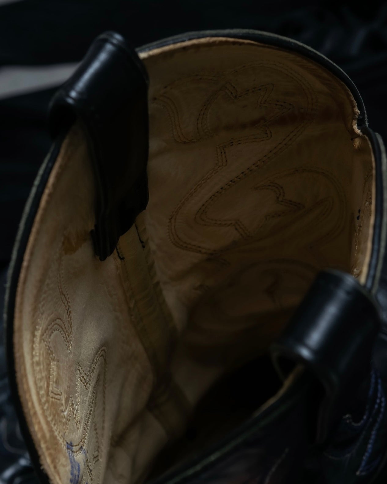 Vintage Blue Embroidered Wester Boots