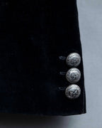 "VERSACE JEANS COUTURE" Velour peak lapel tailored jacket