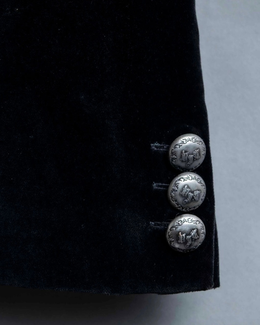 "VERSACE JEANS COUTURE" Velour peak lapel tailored jacket