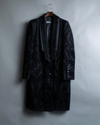 "Just Cavalli" Botanical tattooed wool coat