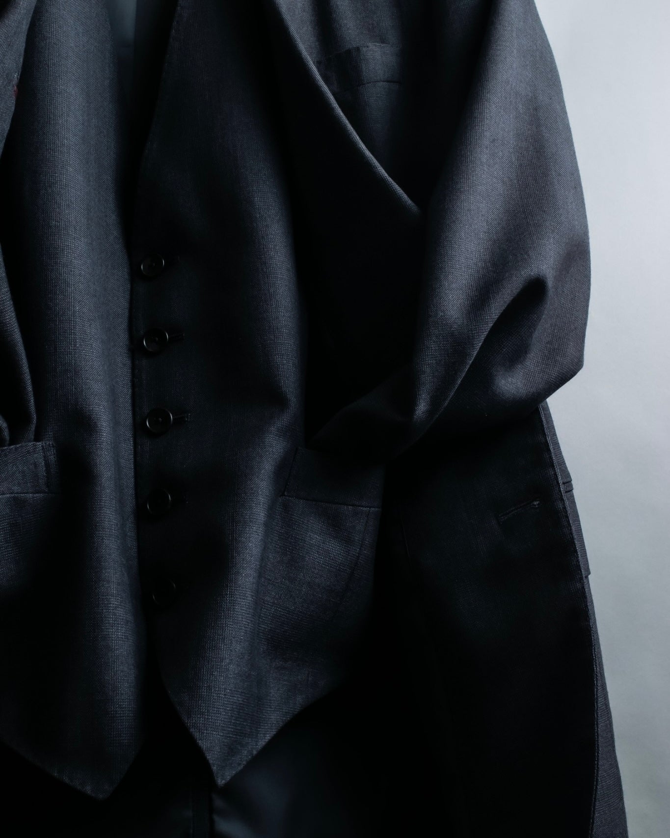 "KANSAI YAMAMOTO" Grey hidden check three-piece set up