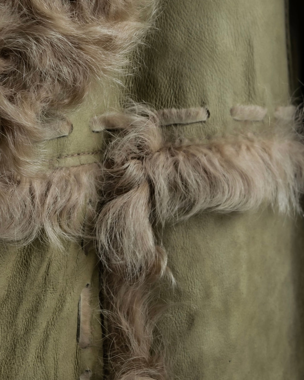 Vintage kargan lamb suede combination jacket