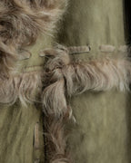 Vintage kargan lamb suede combination jacket