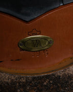 Python leather combination loafers