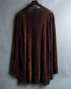 Vintage Leopard Print Sheer Dress Shirt