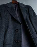 "VERSACE" fly-front double-breasted wool coat