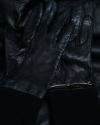 "GUCCI" Horsebit Leather×cashmere Gloves