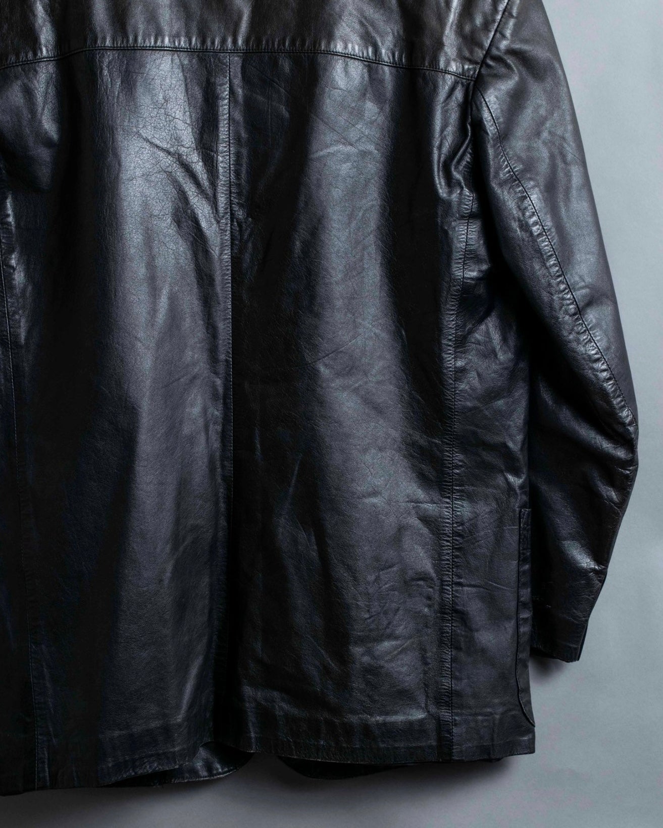 "Calvin Klein" Faded leather tailored jacket
