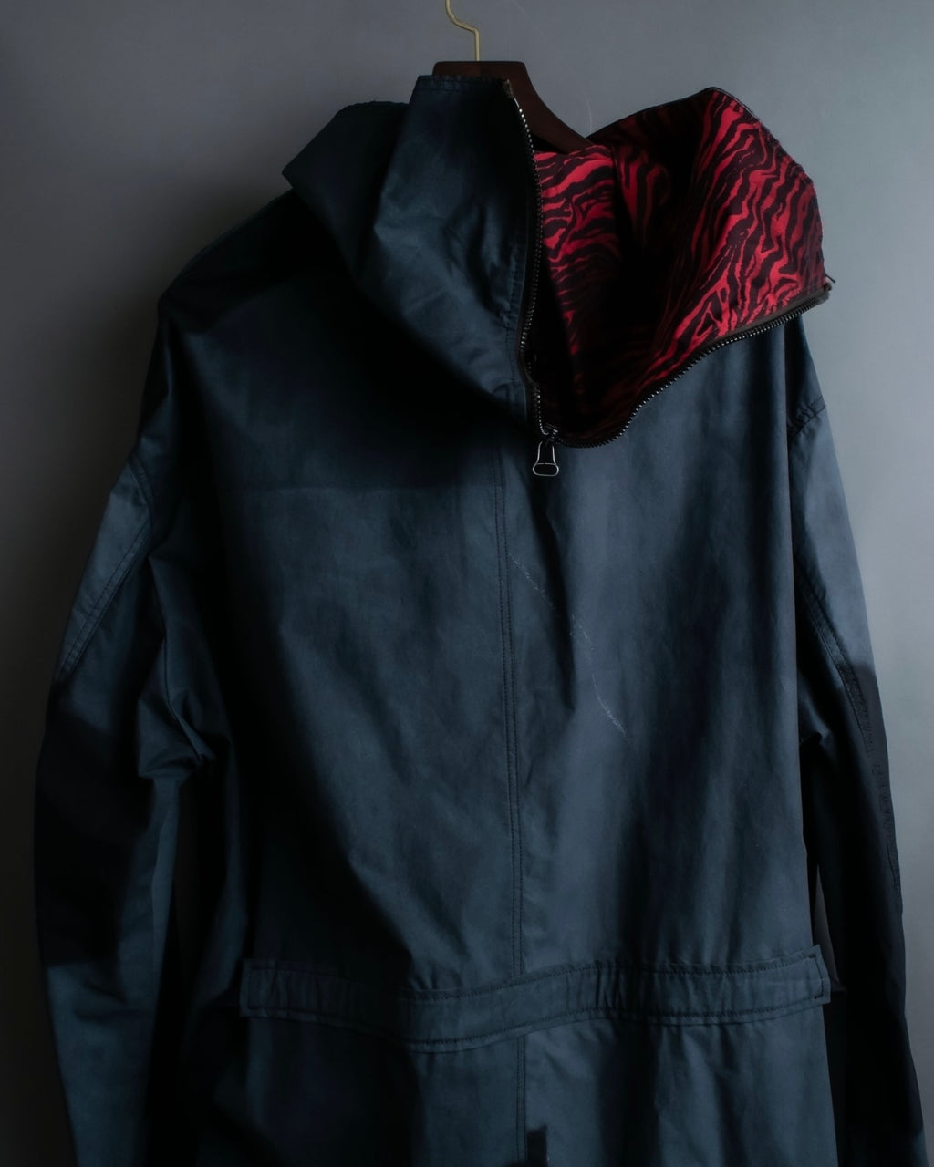 "LANVIN paris" mint condition silk blend double zip spring coat