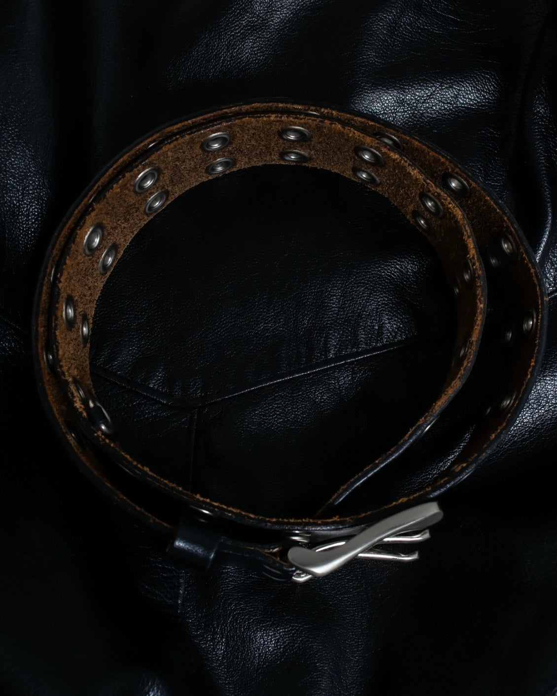 Double Pin Top Leather Belt