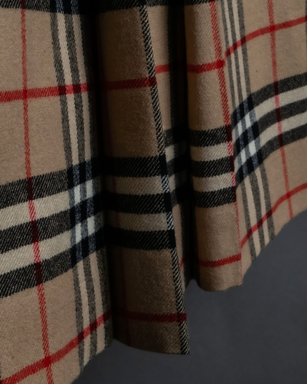 "Burberry's (70-80's)" Nova check side zip pleated skirt