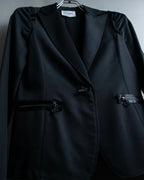 "LANVIN en Bleu" Tape-decorated tailored jacket