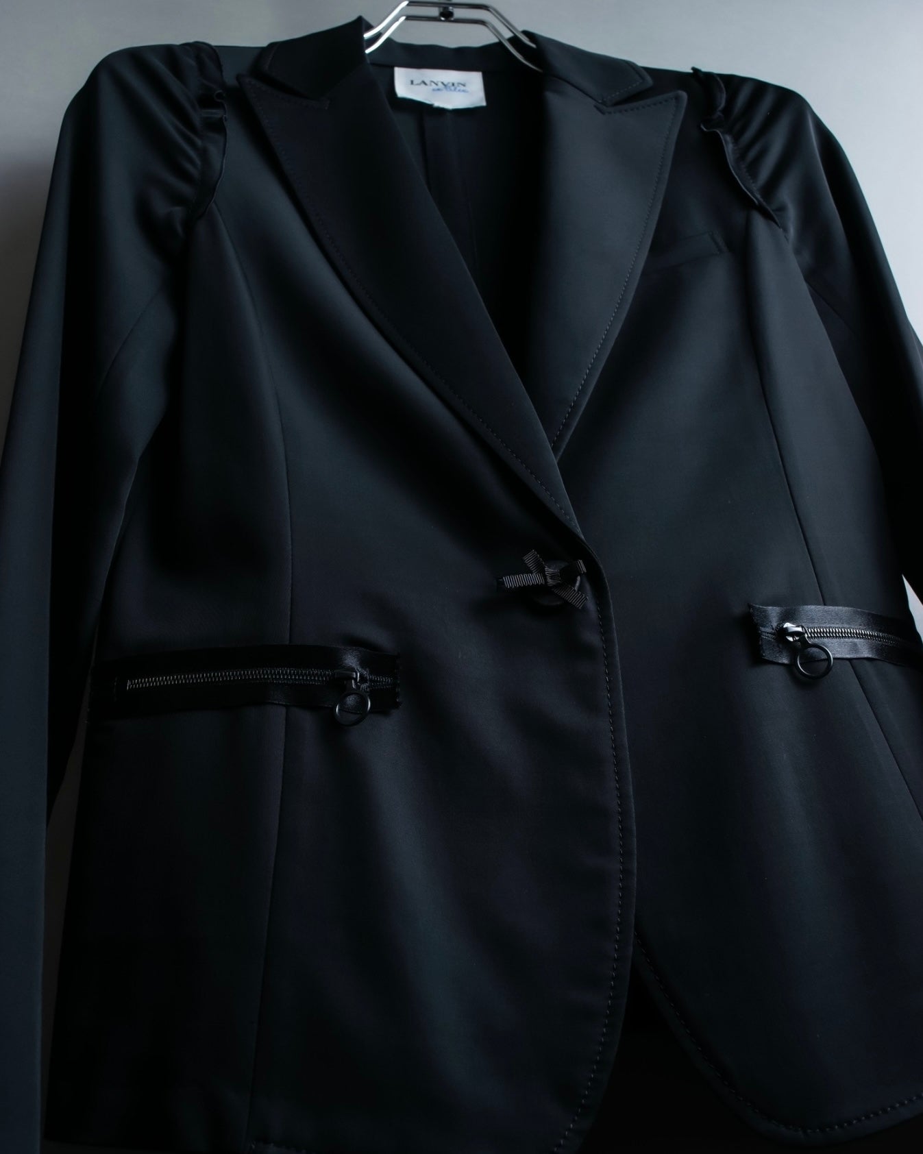 "LANVIN en Bleu" Tape-decorated tailored jacket