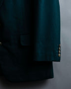 "Christian Dior MONSIEUR" Wool cashmere vibrant blue green tailored jacket