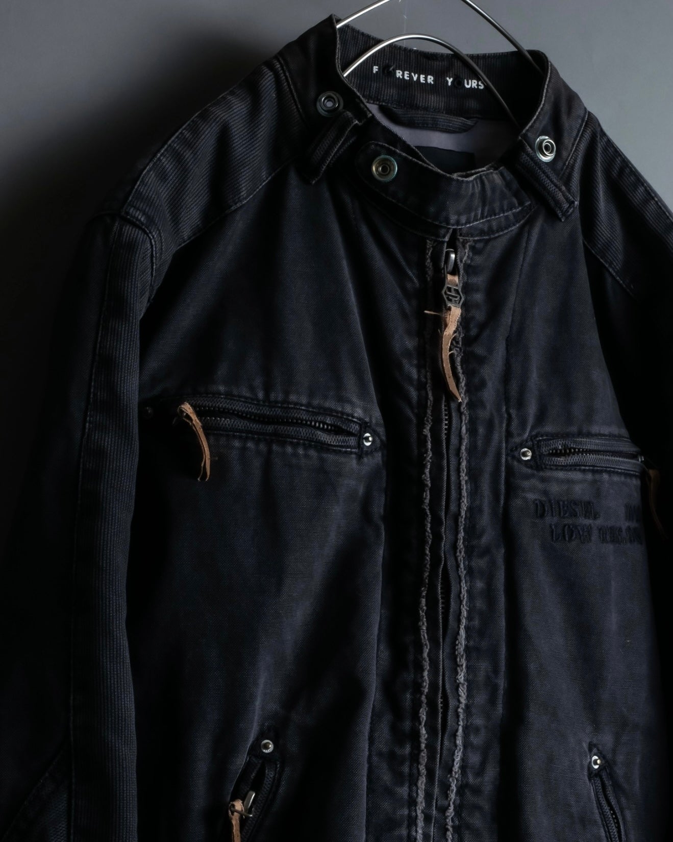 "DIESEL" Double zip gimmick jacket