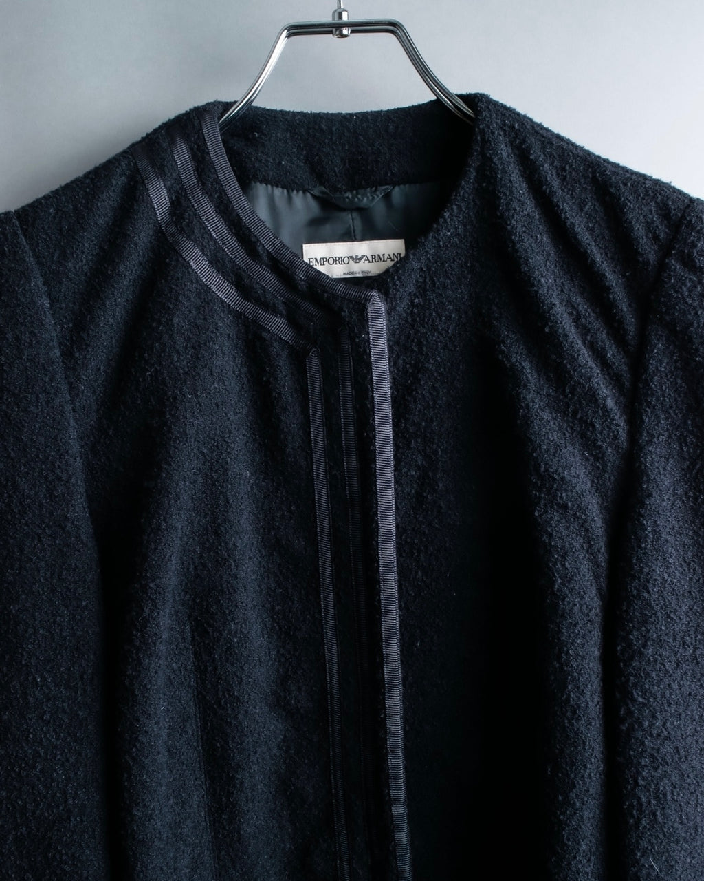 "EMPORIO ARMANI" Three-line short fly front jacket