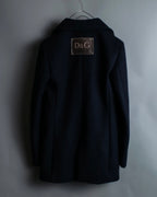 "DOLCE &amp; GABBANA" Slim silhouette leather patch P coat