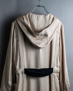 "VALENTINO" Drawcord design luxury long hoodie