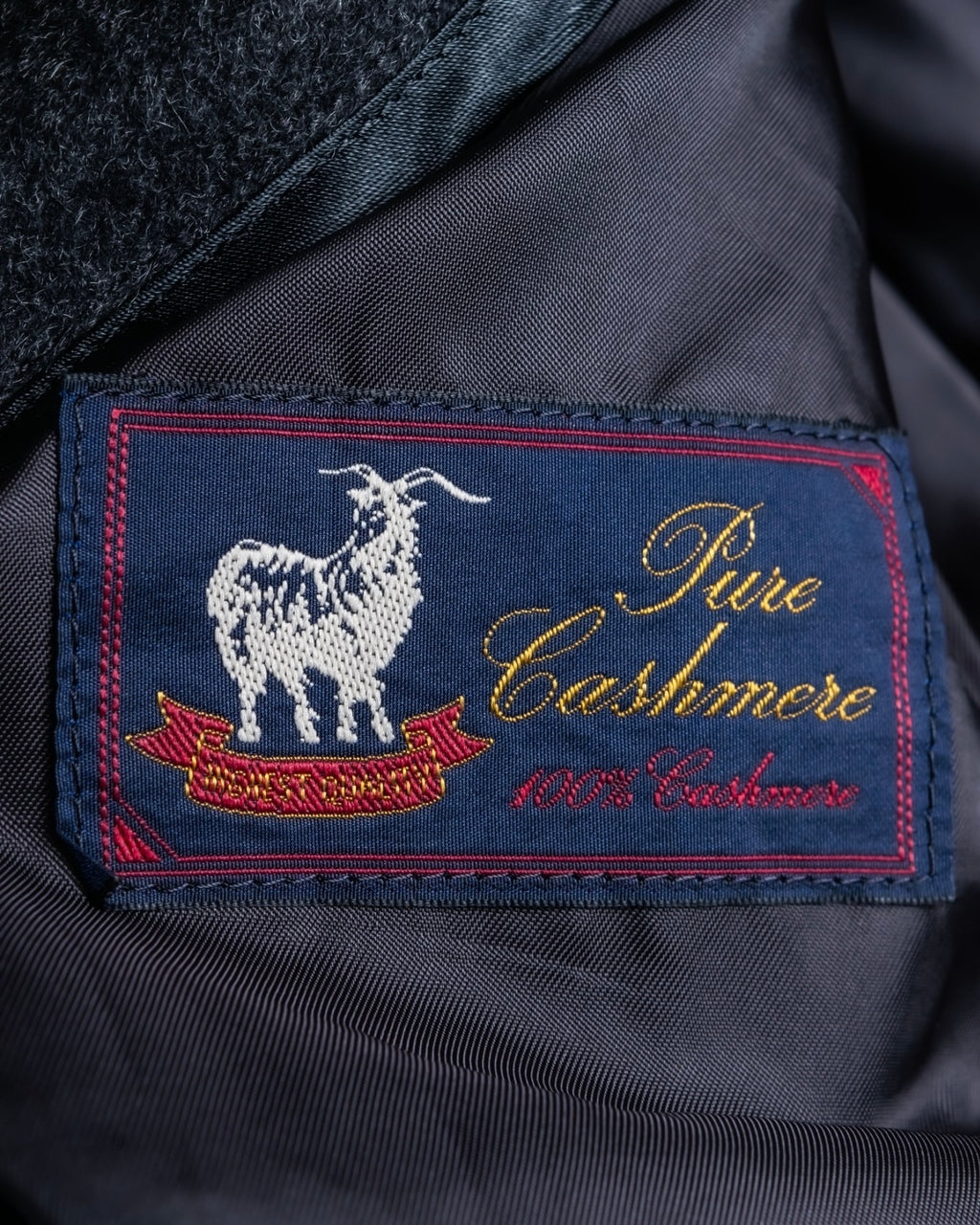 "VERSACE" fly-front double-breasted wool coat