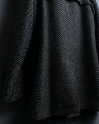 "Jean-Paul GAULTIER" bias striped wool napoleon coat