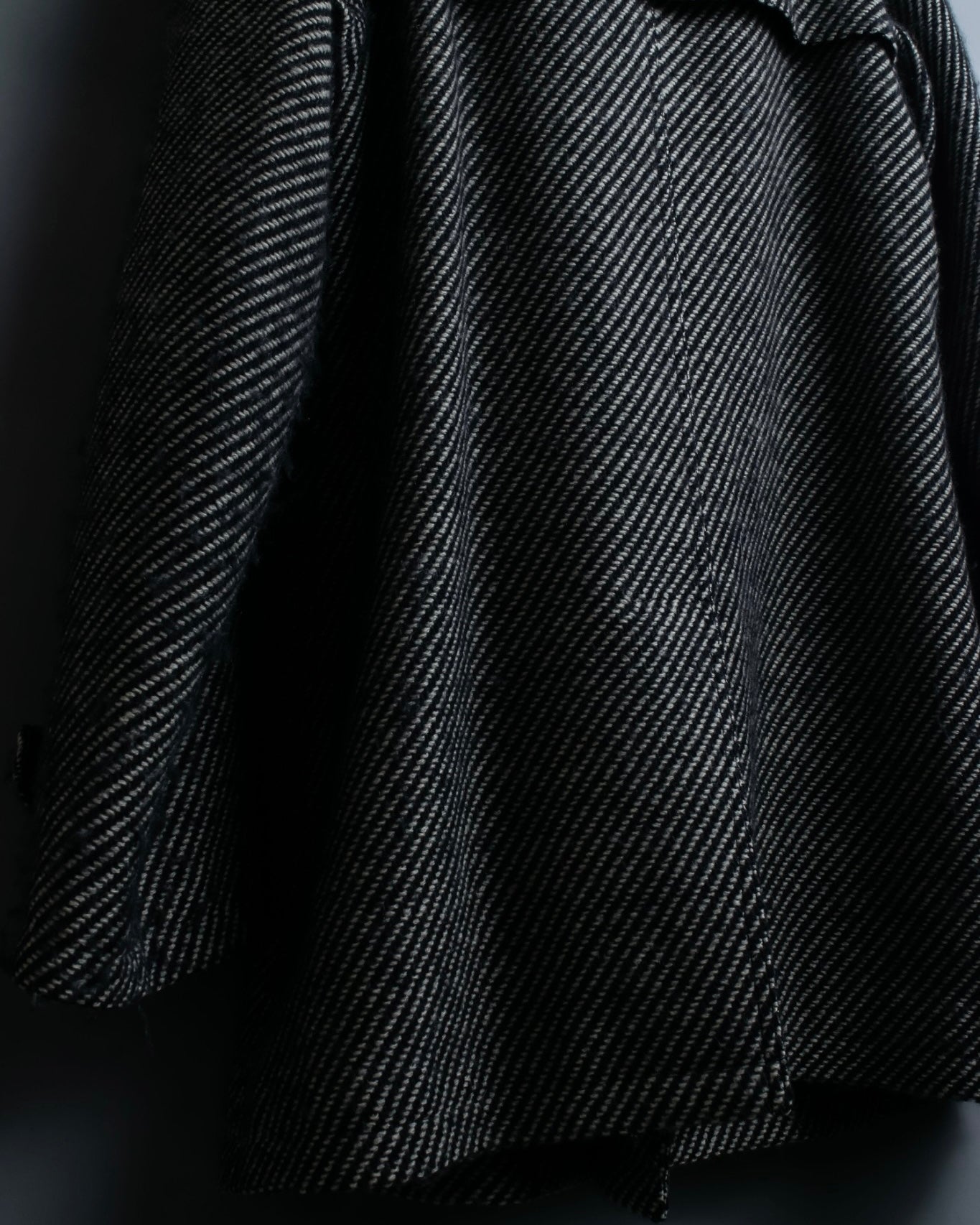"Jean-Paul GAULTIER" bias striped wool napoleon coat
