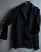 "Yohji Yamamoto +NOIR" Single high slit beautiful tailored jacket