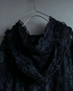 Beautiful sheer long hoodie coat