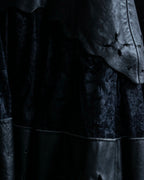 Cowhide flared lace skirt