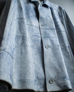 "CRISTIANO di THIENE"Crack design white leather jacket