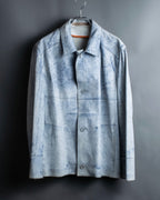 "CRISTIANO di THIENE"Crack design white leather jacket